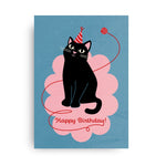 'Happy Birthday' Cat Postcard by MONIMARI