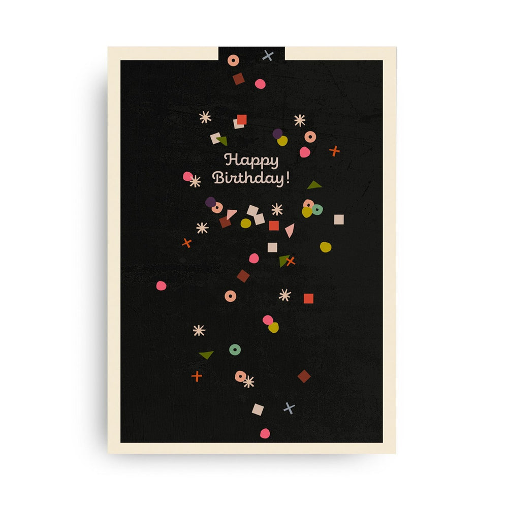 Confetti Birthday Postcard by MONIMARI