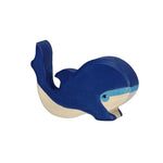 Small Blue Whale Wooden Figure