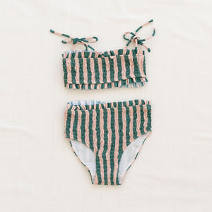 Smocked Bikini | Watermelon Stripe