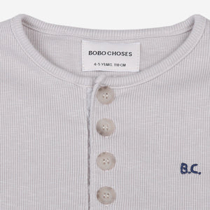 Stripes Buttoned Organic Cotton T-Shirt