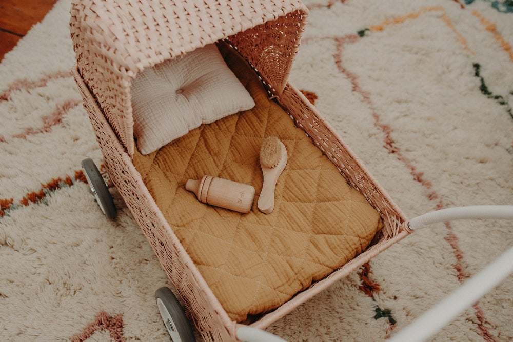 Olli Ella Organic Cotton Strolley Bedding Set | Mustard