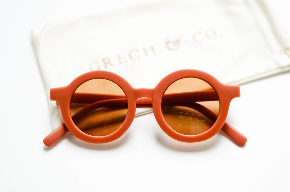 Grech & Co. Sustainable Kids Sunglasses with Matte Finish | Spice