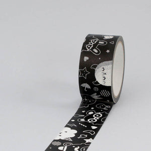 Ricemonsters Black Paper Tape by Noodoll (35 metres)