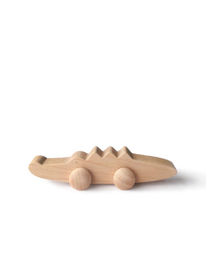 
                
                    Load image into Gallery viewer, Wooden Crocodile with Wheels
                
            