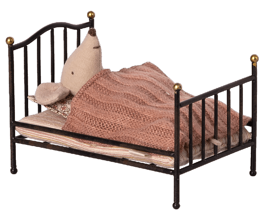Vintage Bed, Mouse | Anthracite