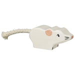 White Mouse Wooden Figure