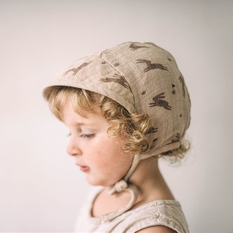 Rabbits Wide-brimmed Bonnet by Main Sauvage