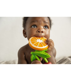 
                
                    Load image into Gallery viewer, Clementino the Orange 100% Natural Rubber Teether by Oli &amp;amp; Carol
                
            