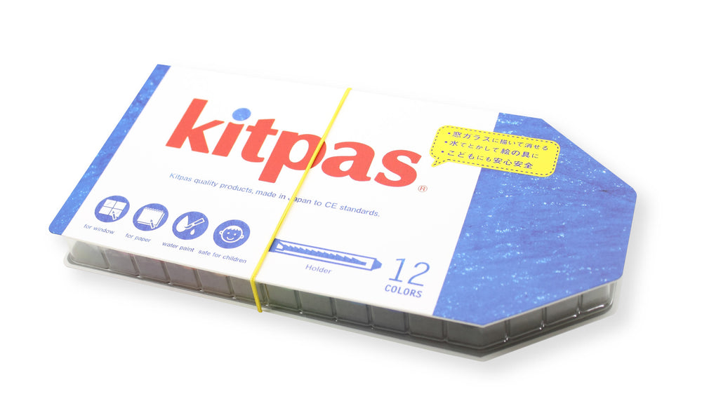 Large Crayons in Holder by Kitpas (12 Colours)