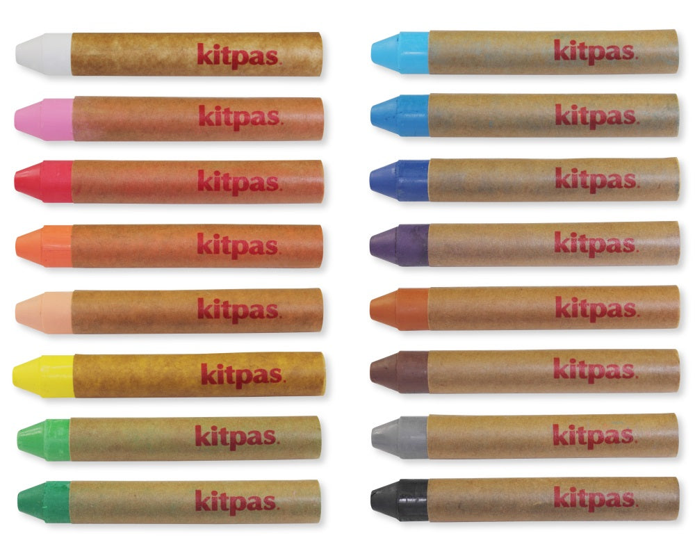 Medium Crayons by Kitpas (16 Colours)