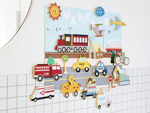Creative Play Bath Stickers & Poster Set | Cars