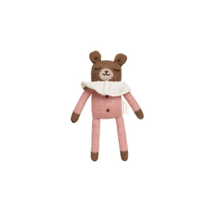 Teddy Knitted Toy in Rose Pyjamas