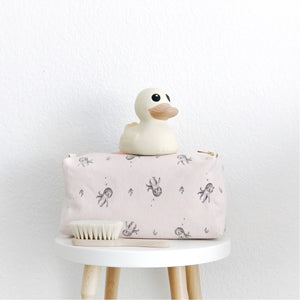 
                
                    Load image into Gallery viewer, Octopus Printed Wash Bag in Light Pink by Rose in April
                
            