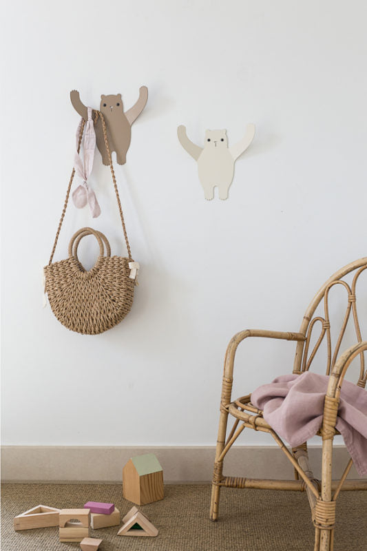 Bear Wall Hook in Beige by Tresxics